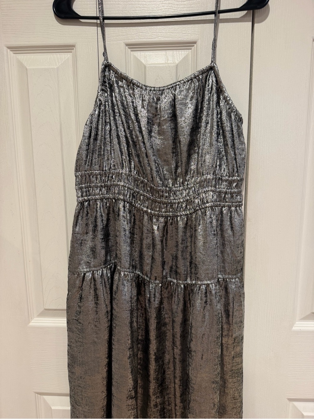 Old Navy Black Dress with Metallic Silver Accents - Picture 2 of 5